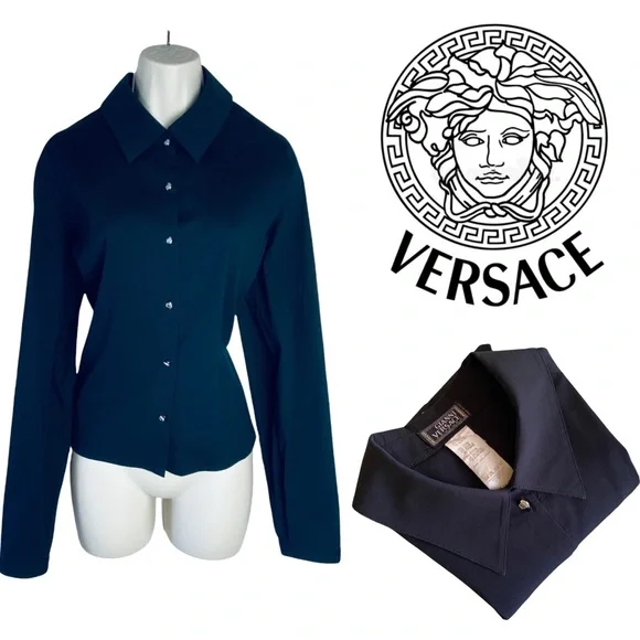 Gianni Versace Couture | Tops | Gianni Versace Couture 9s Black 